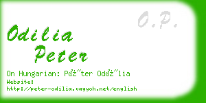 odilia peter business card